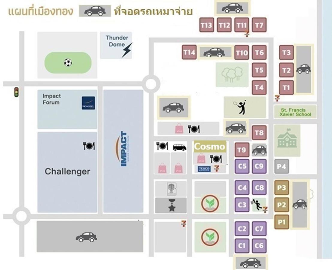 ป็อปปูล่าคอนโด เมืองทองธานี ใกล้ Impact 酒店 公寓 Bangkok Exterior foto